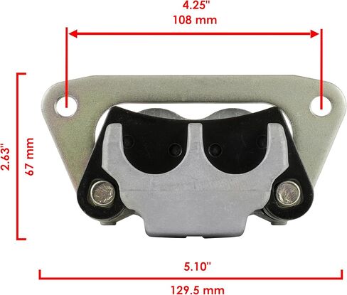 Caltric Front Left Brake Caliper Compatible with Polaris RZR S 800 2010 2011 2012 2013 2014 / RZR 800 2010-2014 in Kuwait