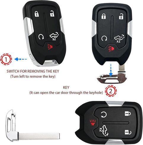 1PCS Keyless Entry Remote Key Fob Replacement Fits for 2019-2023 Chevrolet Silverado1500 2500 3500;2019-2023 GMC Sierra 1500 2500 3500, 433 MHz, HYQ1ES, 13522904 13522854 in Saudi Arabia