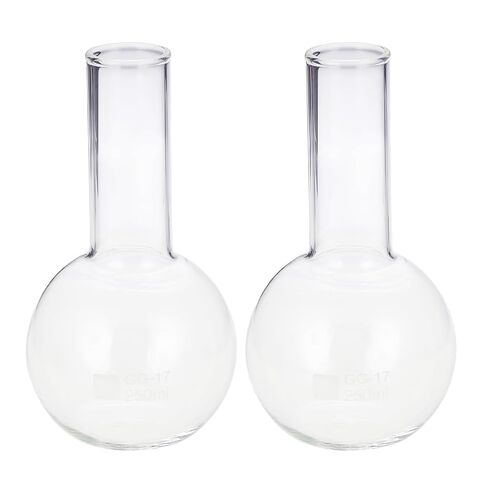 PATIKIL 250ml, 500ml Boiling Flask, 2Pack 3.3 Borosilicate Glass Single Neck Flat Bottom Flask with 24/40 Standard Taper Outer Joint for Laboratory, Clear in Saudi Arabia