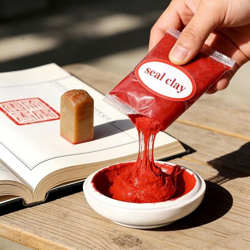 Chinese Yinni Stamp Ink Pad – 30g Cinnabar Red Seal Paste for Calligraphy, Painting, Hanko, Traditional Chinese Art Stamping in Saudi Arabia