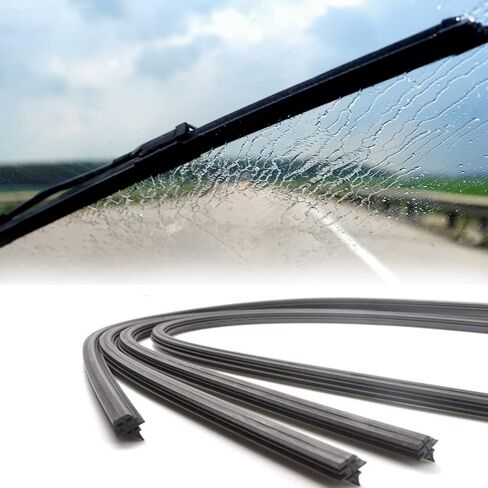 Silicone Windshield Wiper Blades Refills 26'' 4 pcs,Black 4pcs in Saudi Arabia