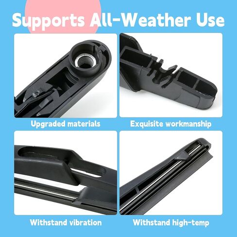 Rear Wiper Blade Arm Compatible with INFINITI QX60 3.5L V6 2022 2023 2024 2.0L L4 2025 2026 for Autograph for Luxe for Pure for Sensory Models, All-Weather Rear Windshield Wiper Set in Saudi Arabia