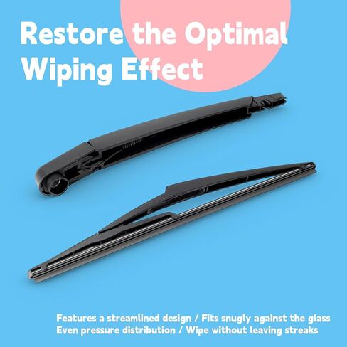 Rear Wiper Blade Arm Compatible with INFINITI QX60 3.5L V6 2022 2023 2024 2.0L L4 2025 2026 for Autograph for Luxe for Pure for Sensory Models, All-Weather Rear Windshield Wiper Set in Saudi Arabia