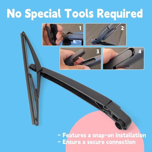 Rear Wiper Blade Arm Compatible with INFINITI QX60 3.5L V6 2022 2023 2024 2.0L L4 2025 2026 for Autograph for Luxe for Pure for Sensory Models, All-Weather Rear Windshield Wiper Set in Saudi Arabia