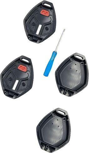 Cutting Not Required - Replacement Keyless Entry Remote Key Fob Shell Case fits Mitsubishi Eclipse Endeavor Galant Lancer Outlander Key Fob Cover (3 Button 2 Pcs) in Saudi Arabia