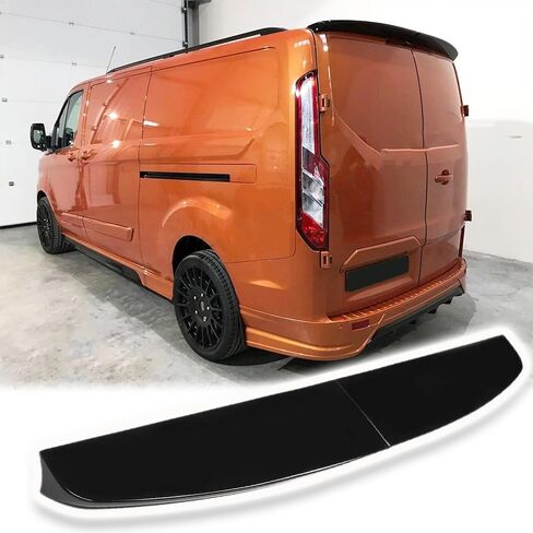 جناح خلفي متوافق مع طراز Ford Transit Custom 2012-2020 Twin (Barn) للباب فقط جناح سقف باب الحظيرة الخلفي المزدوج باللون الأسود اللامع in Kuwait