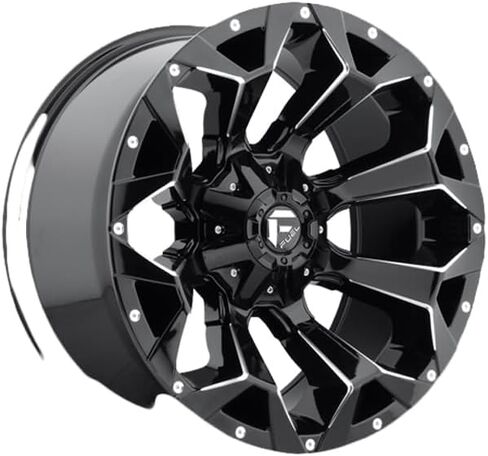 FUEL OFF-ROAD D576 ASSAULT 17X9, 5X4.5/5.0, 4.53, 12mm GLOSS BLACK MILLED - D57617902645 in Kuwait