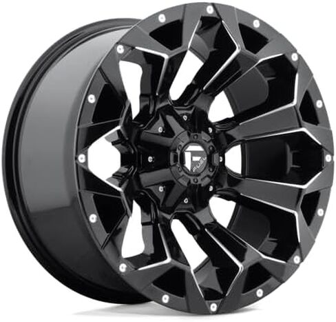 FUEL OFF-ROAD D576 ASSAULT 17X9, 5X4.5/5.0, 4.53, 12mm GLOSS BLACK MILLED - D57617902645 in Kuwait