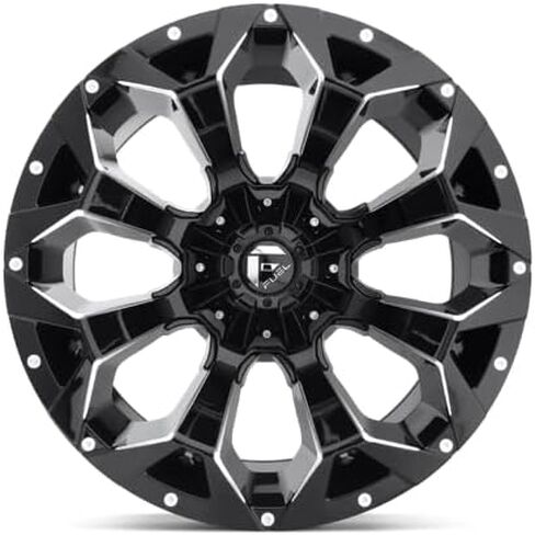 FUEL OFF-ROAD D576 ASSAULT 17X9, 5X4.5/5.0, 4.53, 12mm GLOSS BLACK MILLED - D57617902645 in Kuwait