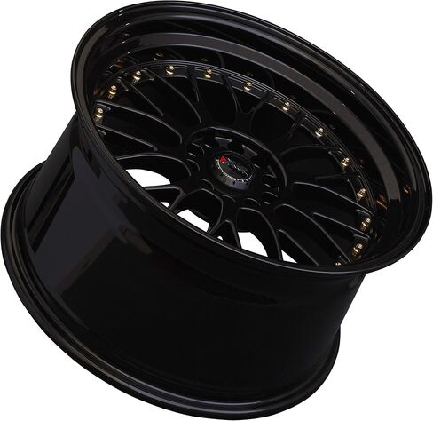XXR 521 Black/Gold Rivets Wheel with Painted (18 x 8.5 inches /5 x 100 mm, 35 mm Offset) in Saudi Arabia