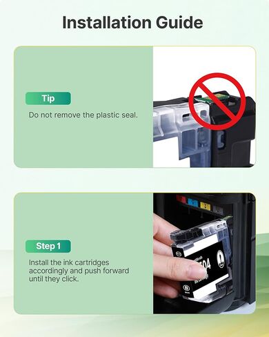 LC504 Ink Cartridges MFC-J1365DW Replacement for Brother LC504 Ink Cartridges for Brother Printer MFC-J1365DW MFC-J1367DW MFC-J1355DW LC504XL LC504 XL Combo Pack, 4 Pack (Black, Cyan, Magenta, Yellow) in Saudi Arabia