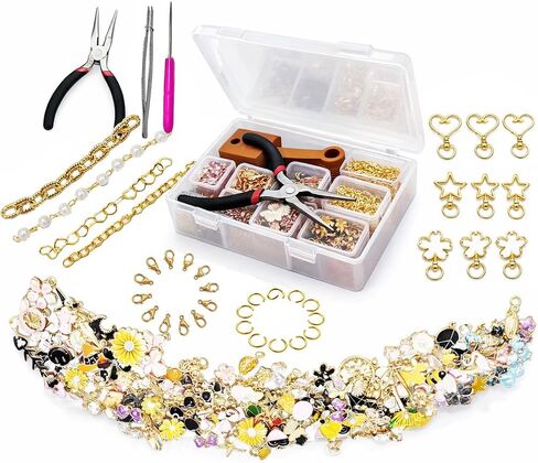 qinanlan Lip Gloss Keychain Making Kit with Display Cards, Make 30 DIY Keychains, Small Business Starter Kit for Bag Charms, Lip Gloss, Hand Cream & Accessories in Saudi Arabia