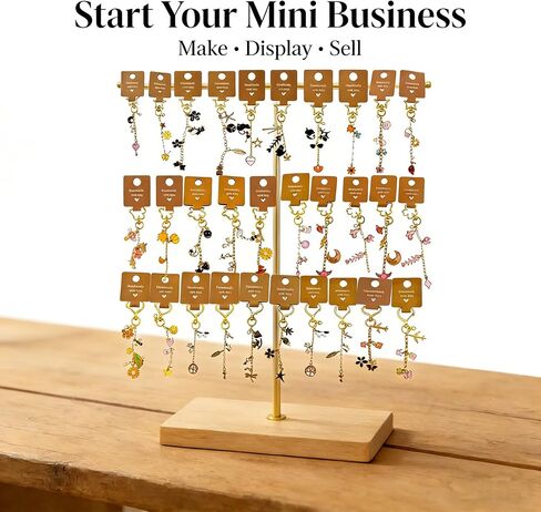 qinanlan Lip Gloss Keychain Making Kit with Display Cards, Make 30 DIY Keychains, Small Business Starter Kit for Bag Charms, Lip Gloss, Hand Cream & Accessories in Saudi Arabia