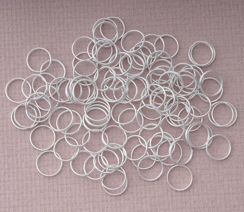 SOWAKA 200 Pcs Double Loops Split Rings Metal Small Jump Rings Connectors for DIY Jewelry Making Key Chain Necklace Bracelets Earing Ornament (16 mm, Silver) in Kuwait