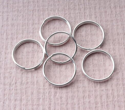 SOWAKA 200 Pcs Double Loops Split Rings Metal Small Jump Rings Connectors for DIY Jewelry Making Key Chain Necklace Bracelets Earing Ornament (16 mm, Silver) in Kuwait