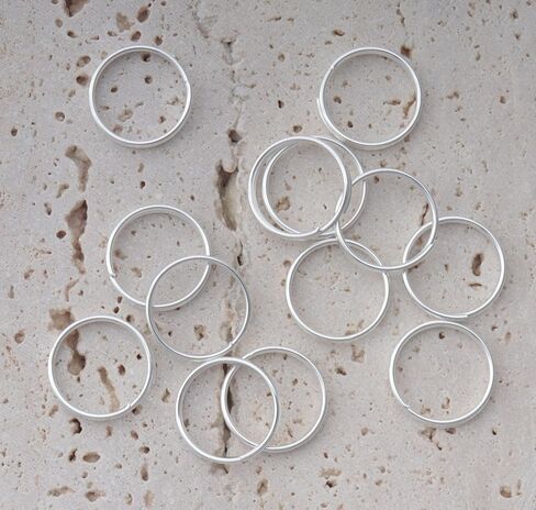 SOWAKA 200 Pcs Double Loops Split Rings Metal Small Jump Rings Connectors for DIY Jewelry Making Key Chain Necklace Bracelets Earing Ornament (16 mm, Silver) in Kuwait