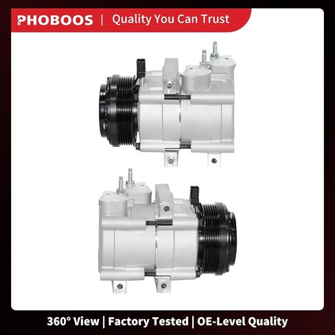 ضاغط تكييف الهواء PHOBOOS مع قابض متوافق مع Ford Explorer 2006-2010، Crown Victoria 2006-2011 وLincoln Town Car 2006-2011 وMercury Grand Marquis 2006-2011، Mountaineer، 4.6L، Ref. 68185 in Kuwait