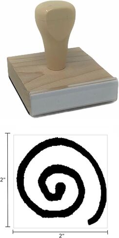 Swirl Rubber Stamp, 2 X 2 Wood Stamp in Saudi Arabia
