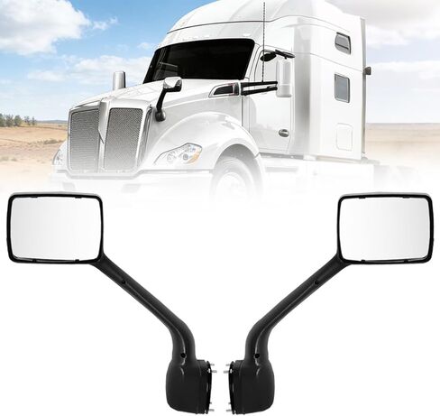 Chrome Hood Mirror for 2013-2020 Kenworth T680 2010-2017 Peterbilt 579/587 Mirror OEM Replacement Left and Right (Pair) in Saudi Arabia