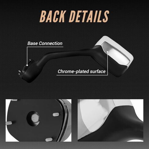 Chrome Hood Mirror for 2013-2020 Kenworth T680 2010-2017 Peterbilt 579/587 Mirror OEM Replacement Left and Right (Pair) in Saudi Arabia