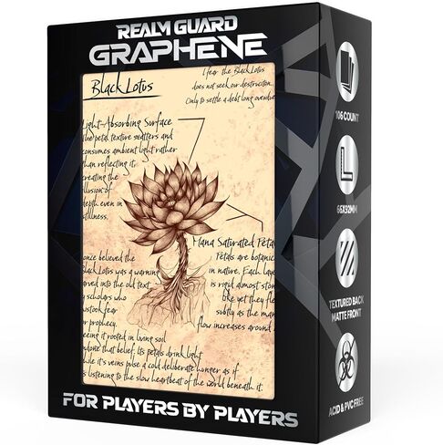 Graphene -100ct Textured Matte TCG/MTG Card Art Sleeves (Field Research Black Lotus) in Saudi Arabia