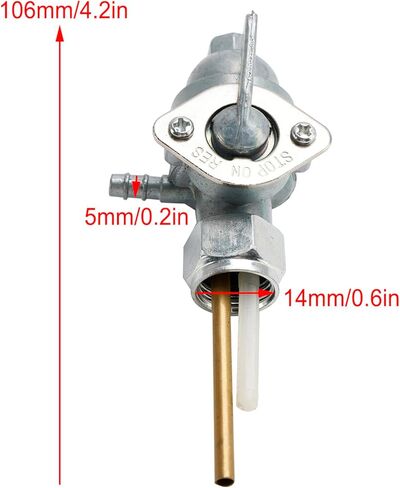Gas Tank Fuel Cock Valve Petcock Fit for Yamaha YB100 1987,DT125MX DT125 1987 1989 1991,RS100 1975-1976,RX100 1975,YL2 100 1967-1970# 3X2-24500-00,304-24500-11,304-24500-12,357-24500-20 in Kuwait
