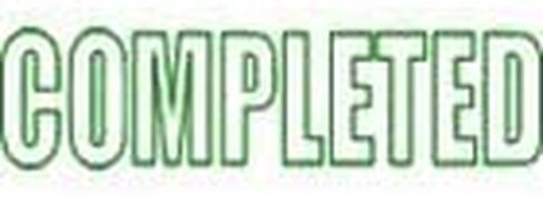 Completed Outlined Self-Inking Stamp - Green Ink in Saudi Arabia