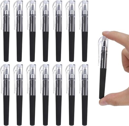 15Pcs Mini Gel Pens Bulk, 0.5mm Pocket Pen Black Ink Small Pens Smooth Writing Quick Dry Cute Pens for Small Notebook, Office School Supplies in Kuwait