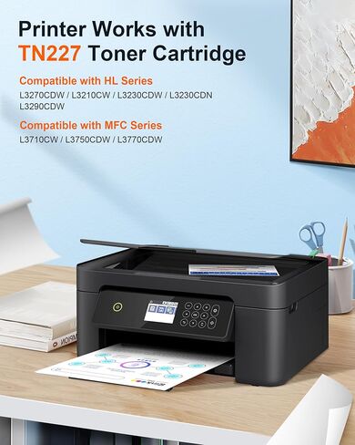 استبدال خرطوشة الحبر المتوافقة مع E-Z Ink Pro لخرطوشة الحبر Brother TN227 Toner TN223 TN227 عالية الإنتاجية لخرطوشة الحبر Brother MFC-L3770CDW HL-L3270CDW HL-L3290CDW MFC-L3710CW (5 عبوات) in Kuwait