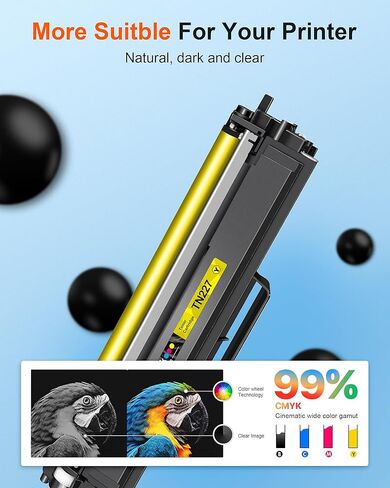 استبدال خرطوشة الحبر المتوافقة مع E-Z Ink Pro لخرطوشة الحبر Brother TN227 Toner TN223 TN227 عالية الإنتاجية لخرطوشة الحبر Brother MFC-L3770CDW HL-L3270CDW HL-L3290CDW MFC-L3710CW (5 عبوات) in Kuwait