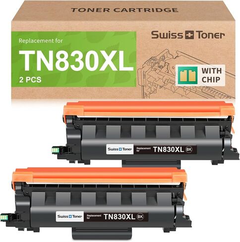 Compatible TN830XL TN830 TN830 XL TN-830 TN-830XL Toner Cartridges Replacement for Brother DCP-L2640DW HL-L2460DW L2480DW MFC-L2820DW XL HL-L2405W HL-L2400D 2465DW Printer, 2 Pack Black in Saudi Arabia