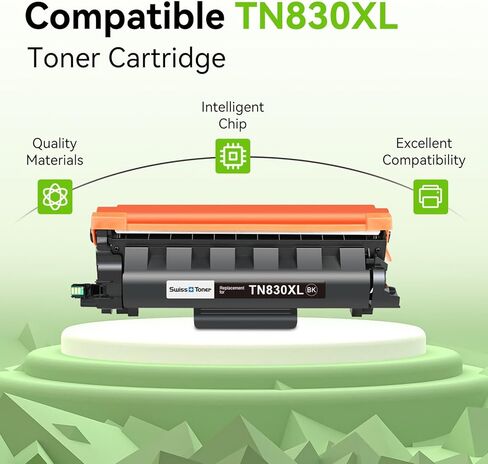 Compatible TN830XL TN830 TN830 XL TN-830 TN-830XL Toner Cartridges Replacement for Brother DCP-L2640DW HL-L2460DW L2480DW MFC-L2820DW XL HL-L2405W HL-L2400D 2465DW Printer, 2 Pack Black in Saudi Arabia