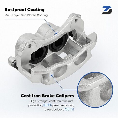 Front Brake Caliper w/Bracket for Ford 2003-2011 Ranger, 2002-2005 Explorer, 2001-2002 Explorer Sport & Sport Trac, 02-05 Mercury Mountaineer, 03-09 Mazda B2300 B3000 B4000, 18-B4758 18-B4759 in Kuwait