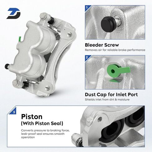 Front Brake Caliper w/Bracket for Ford 2003-2011 Ranger, 2002-2005 Explorer, 2001-2002 Explorer Sport & Sport Trac, 02-05 Mercury Mountaineer, 03-09 Mazda B2300 B3000 B4000, 18-B4758 18-B4759 in Kuwait