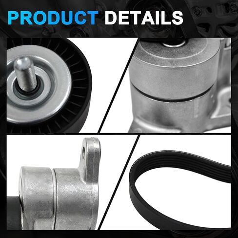 AUCERAMIC محرك اعوج حزام الموتر المهمل بكرة محرك عدة مناسبة ل2008-2017 دودج رحلة جيب كومباس باتريوت ل2008-2014 دودج المنتقم كاليبر كرايسلر 200 سيبرينغ 2.0L 2.4L in Kuwait