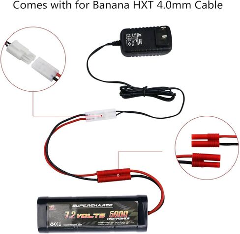 شاحن بطارية سيارة RC 7.2 فولت 9.6 فولت 8.4 فولت متوافق مع بطارية Redcat Racing Hexfly NiMH وبطارية تاميا القياسية، شاحن RC عالمي 2.4 فولت-12 فولت NiMH/NiCD in Kuwait
