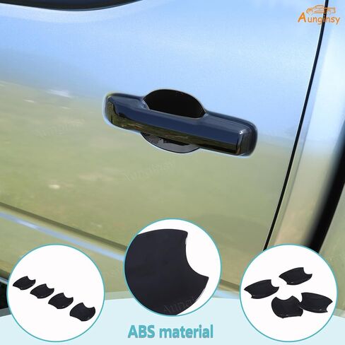 غطاء مقبض الباب الخارجي للسيارة من Aunginsy متوافق مع Toyota Tacoma 2024 2025 2026 & 4Runner 2025 2026، 4 قطع مقبض سحب للباب الأمامي الخلفي ومقبض كوب ووعاء للخدش وملحقات ملصق in Kuwait