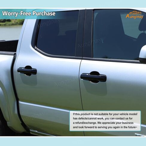 غطاء مقبض الباب الخارجي للسيارة من Aunginsy متوافق مع Toyota Tacoma 2024 2025 2026 & 4Runner 2025 2026، 4 قطع مقبض سحب للباب الأمامي الخلفي ومقبض كوب ووعاء للخدش وملحقات ملصق in Kuwait