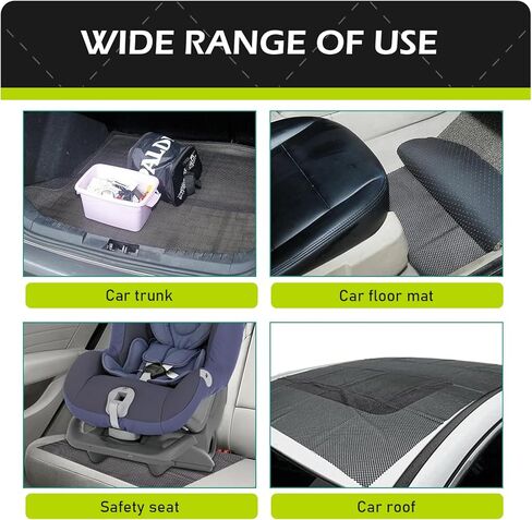 Car Roof Anti-slip Mat, Roof Rack Cargo Anti-scratch Protective Mat, Foldable and Cuttable Multi-functional Trunk Anti-skid Mat, Portable Accessories, for Most Cars Trucks (Black) in Saudi Arabia