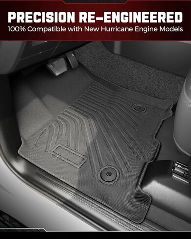 سجادات أرضية السيارة لسيارة Dodge Ram 1500 Crew Cab فقط: 2025 2026 (فقط مع مساحة تخزين المصنع الخلفية أسفل المقعد ومقعد الجرافة)، بطانة أرضية تناسب جميع الأحوال الجوية لملحقات Ram 1500 باللون الأسود in Kuwait