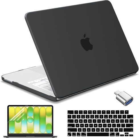 حافظة لجهاز MacBook Neo 13 بوصة 2026، حافظة صلبة رفيعة للغاية مقاومة للصدمات مع غطاء لوحة مفاتيح وواقي شاشة لجهاز MacBook Neo 13 A3404 A18 Pro Chip، Glitter Rose in Kuwait