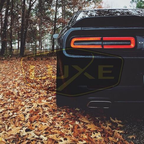 Luxe Auto Concepts Tail Light Tint Kit for 2015-2023 Dodge Challenger - Dark Smoke Gloss | Exact Cut Vinyl Overlays | Tinted Dry Application LightWrap Film in Saudi Arabia
