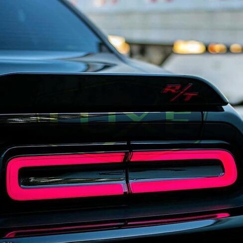 Luxe Auto Concepts Tail Light Tint Kit for 2015-2023 Dodge Challenger - Dark Smoke Gloss | Exact Cut Vinyl Overlays | Tinted Dry Application LightWrap Film in Saudi Arabia