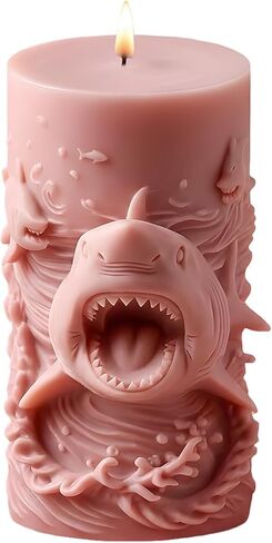 3D Dolphin Candle Mold Dolphin Wave Pillar Silicone Candle Molds for Candles Making Resin Casting Aromatherapy Candles Handmade Wax Home Decor in Saudi Arabia