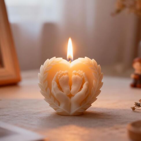 Hand Hug Baby Foot Candle Mold, Child Feet Silicone Resin Casting Molds for Candle Making Baby Shower Birthday Home Decoration Aromatherapy Plaster Candles Clay Craft in Saudi Arabia