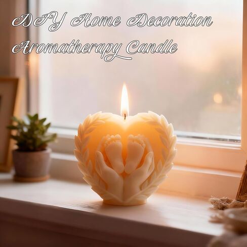 Hand Hug Baby Foot Candle Mold, Child Feet Silicone Resin Casting Molds for Candle Making Baby Shower Birthday Home Decoration Aromatherapy Plaster Candles Clay Craft in Saudi Arabia