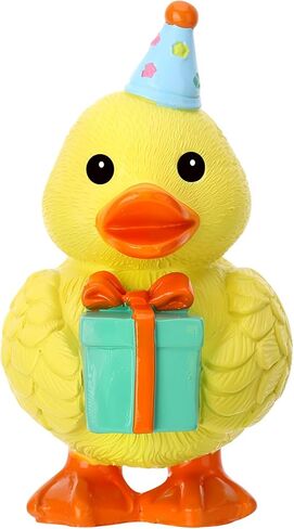 Little Yellow Duck Cake Candle Holders, 3.15 Inch Cute Cake Topper Stand Candlestick, Mini Resin Duck Birthday Party Supplies for Baby Shower Birthday Party Celebration in Kuwait