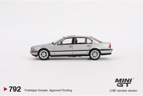 1:64 Diecast Model Car Compatible with BMW 750IL Aspen Silver Metallic Limited Edition by Mini GT MGT00792 in Kuwait
