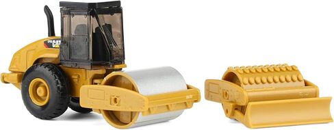 Diecast Masters Caterpillar Toy Replicas - 1:87 Scale Cat CS56 Roller with Interchangeable Front Attachment | Model 84662CS in Saudi Arabia
