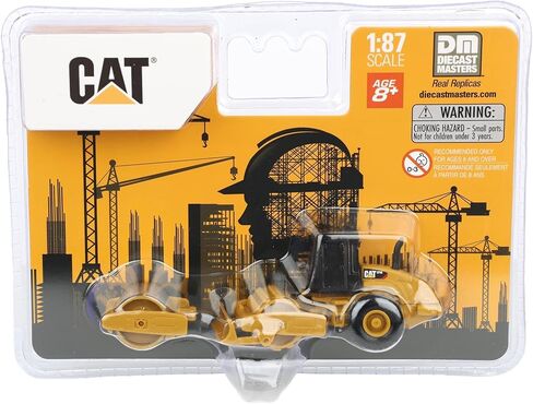 Diecast Masters Caterpillar Toy Replicas - 1:87 Scale Cat CS56 Roller with Interchangeable Front Attachment | Model 84662CS in Saudi Arabia